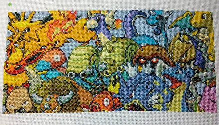 Generation one Pokemon cross stitch 19