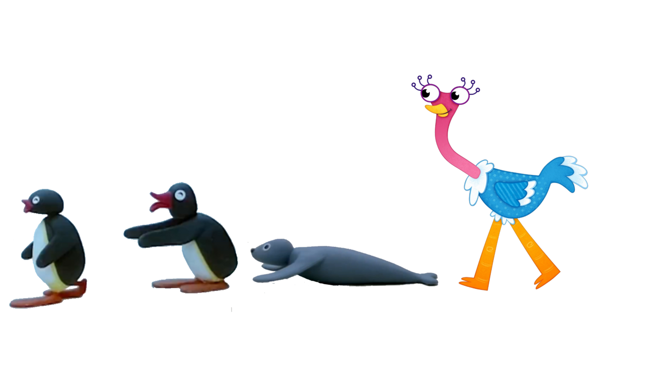 Pingu, Pingo and Robby with Olive by MIGUELKINEMASTER on DeviantArt