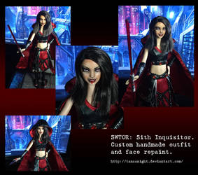 SWTOR: Sith Inquisitor Customized Barbie Doll. by Tanzanight