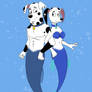 Bonus Request: Mer-Dalmation Doug and Delilah