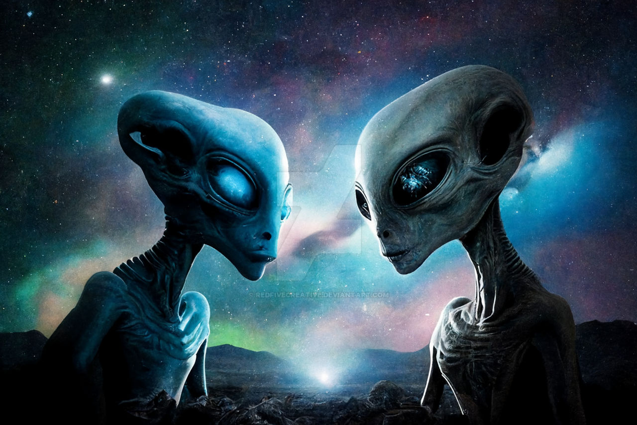 Alien Visit at Night by RedFiveCreative on DeviantArt