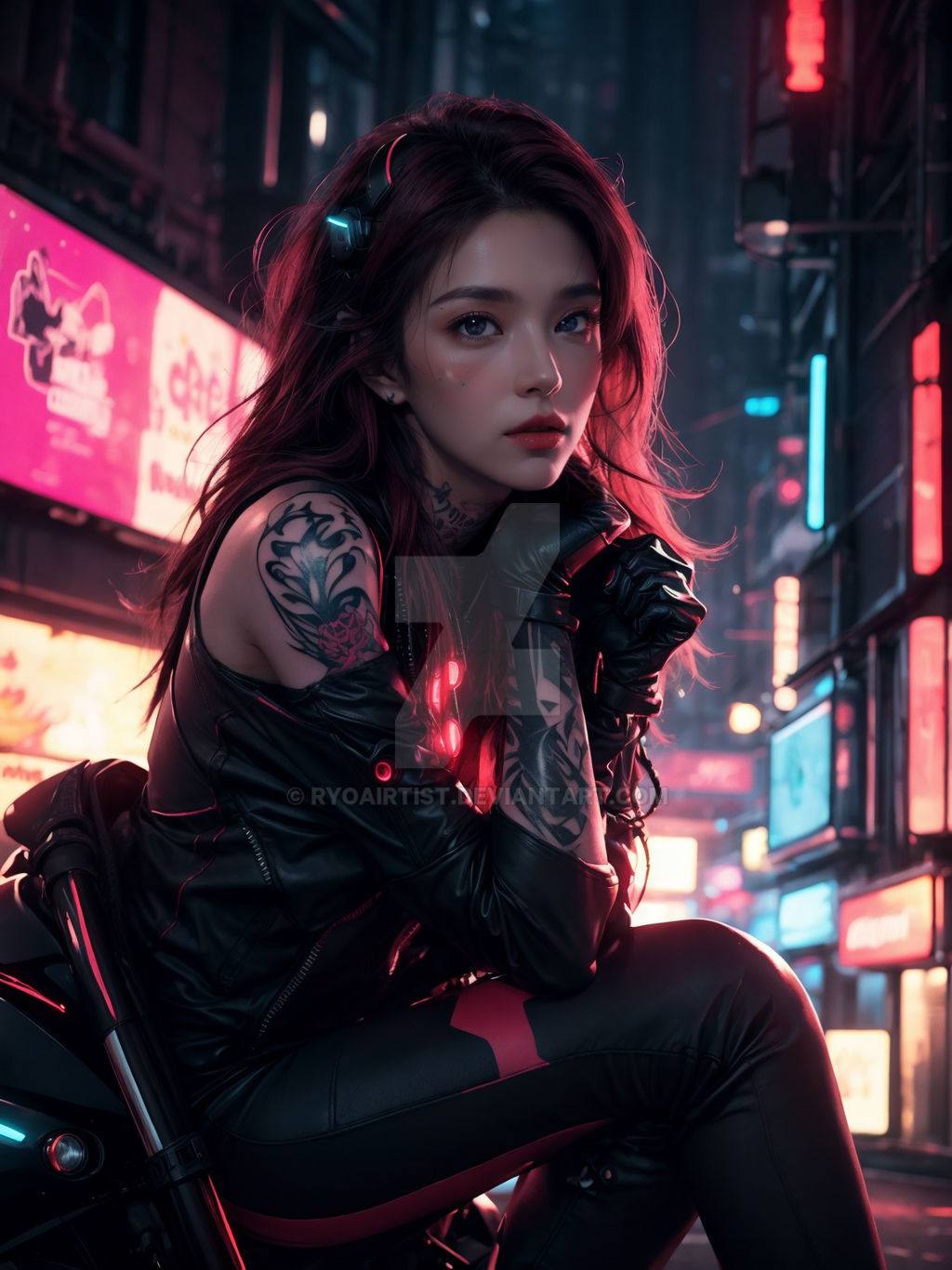 Cyberpunk Girl Street #003 by RyoAIrtist on DeviantArt