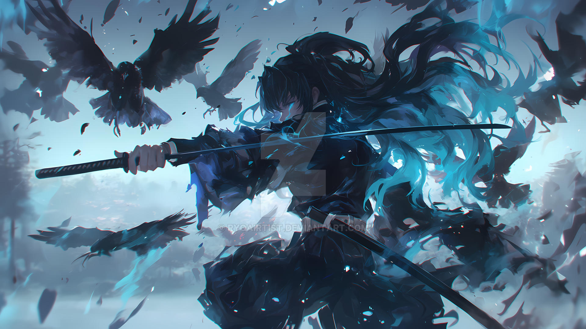 Mist Harisha Muichiro Tokito Mist Hashira #2 by RyoAIrtist on DeviantArt