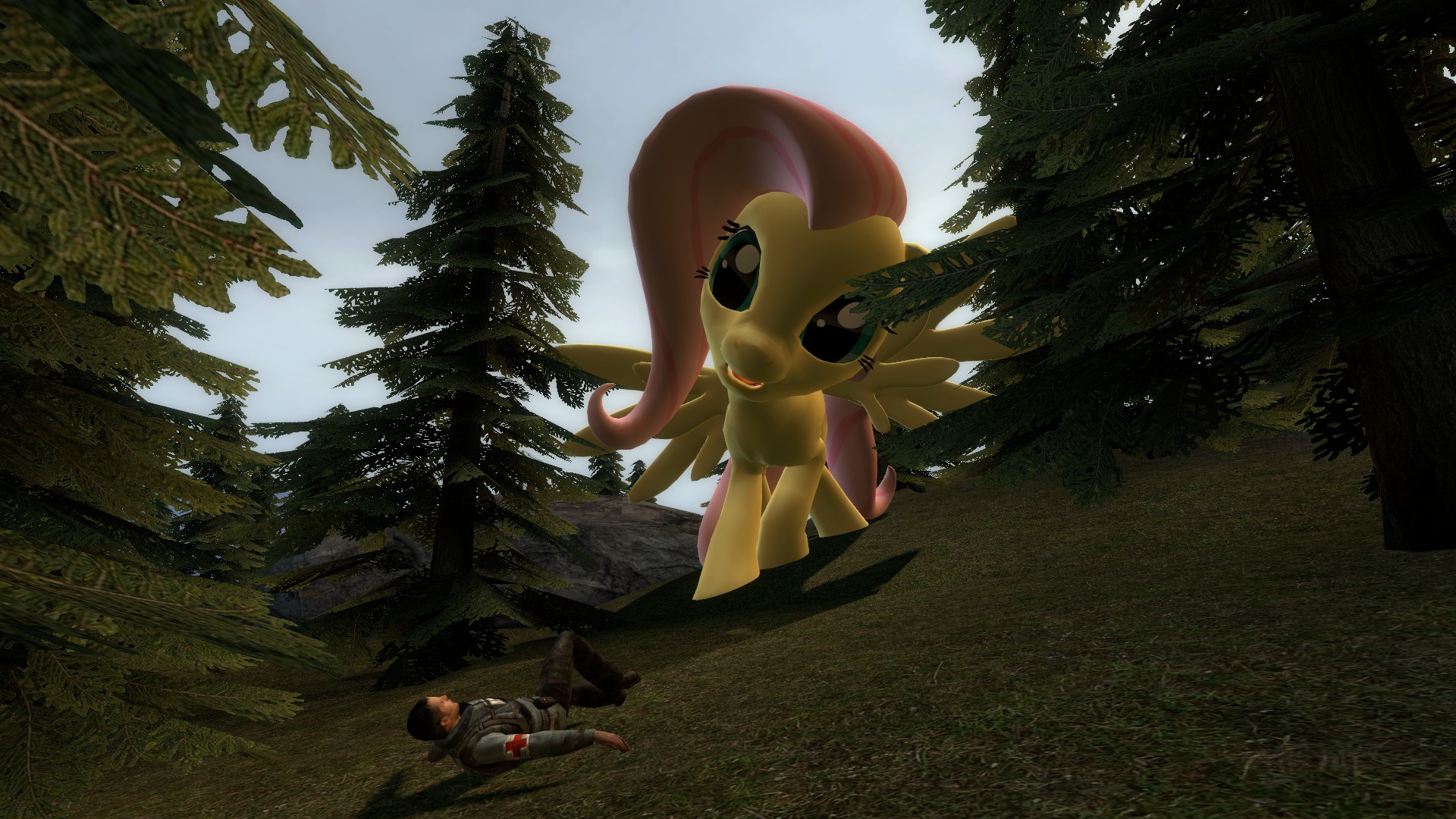 Fluttershy Found a Tiny