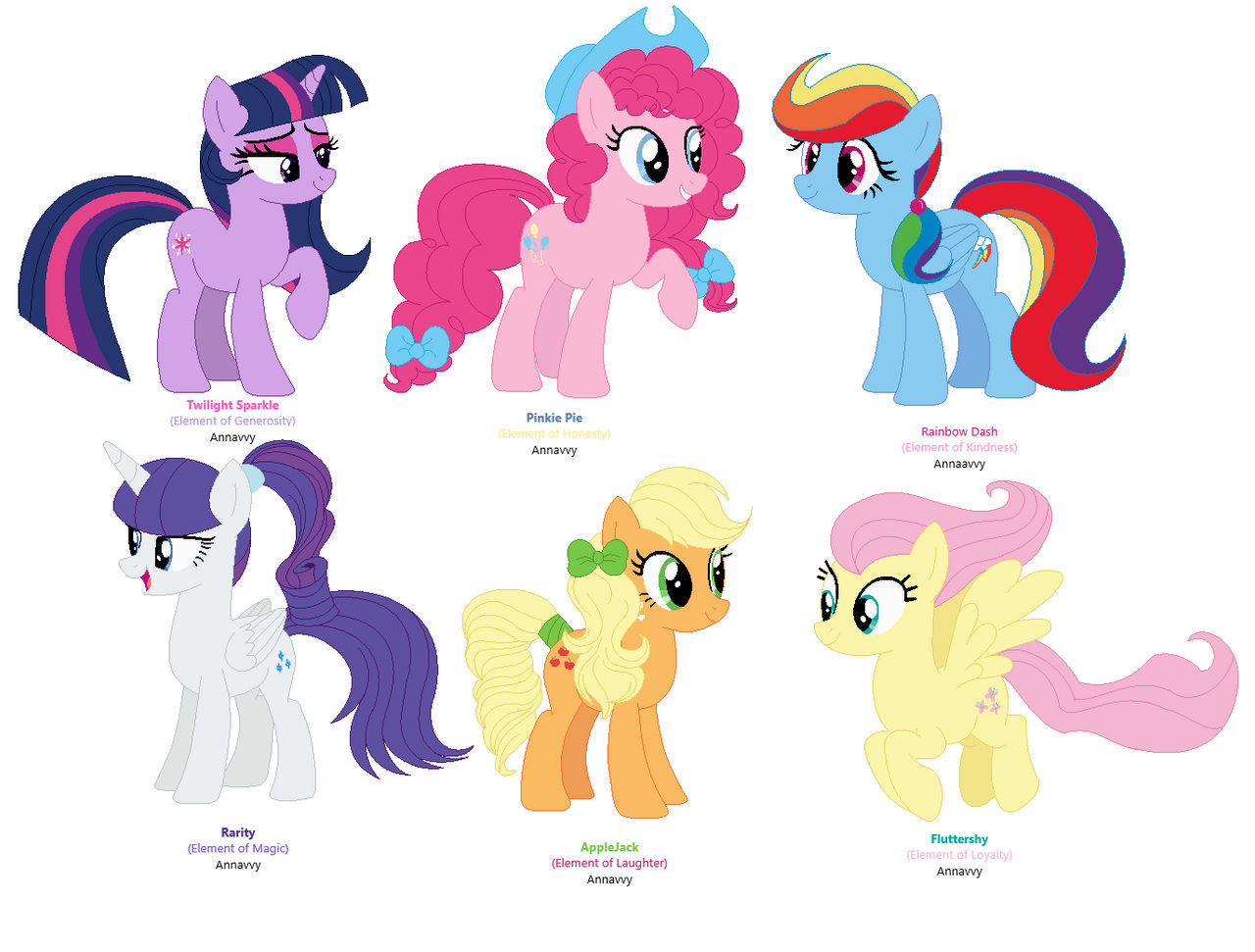 MLP Mane 6 swap by LenAliseTheF0X98 on DeviantArt