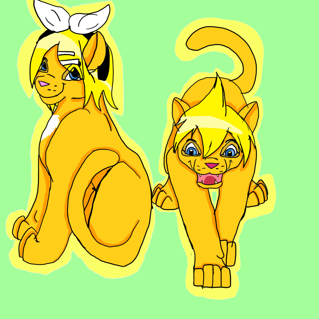 Rin and Len/ Finchmelody and Sunsong Warrior cats