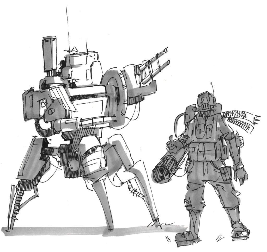 The next concept of soldier and robot