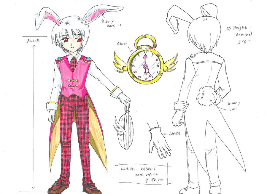 White Rabbit Character Sheet by judyzel28 on DeviantArt