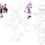 {W.I.P.S} Rouge and Blaze Sketches