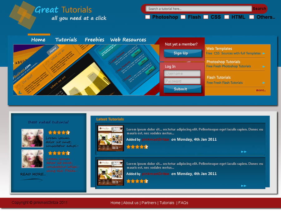 Website Tutorial Overlay Great Tutorials Weblayout by pinkmast3ritza on DeviantArt