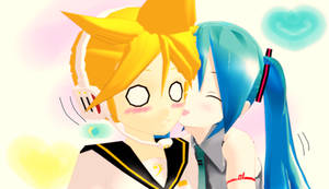 MMD Miku And Len XD