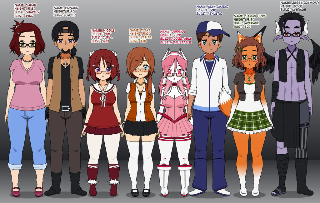 Side Characters Profiles and Exports by Sbalio on DeviantArt