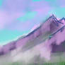 Phone Doodle: Purple Mountains