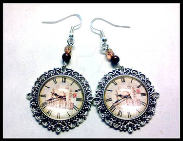 Vintage Clock Earrings