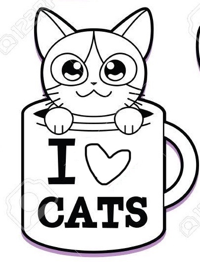 48  Colouring Page Of Cat  HD