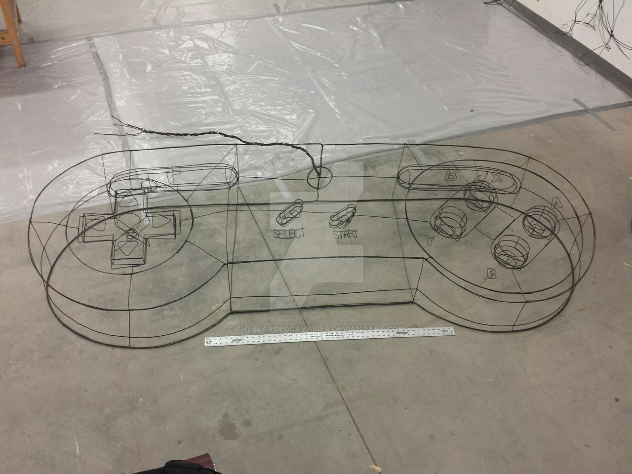 Super Nintendo controller wire sculpture by TheBeardedCavalier on ...