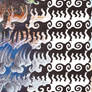 Escher tessellation Rams
