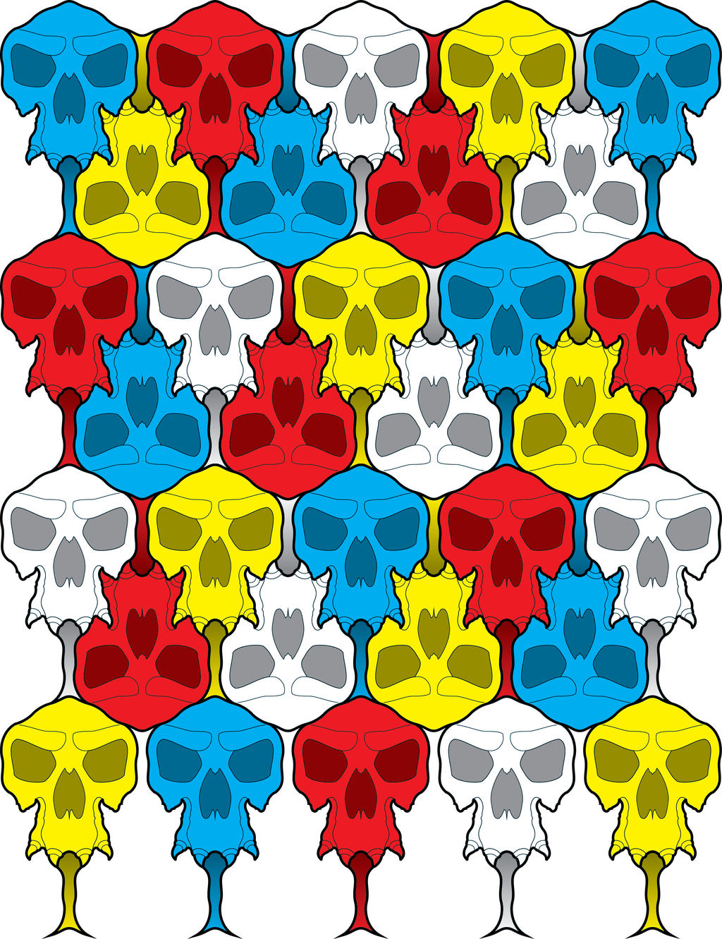 Forked tongue skull tessellation