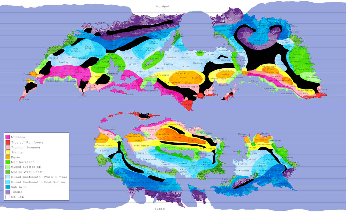 Climate Map Deviantart Climate Zones by SkoubosPibe on DeviantArt