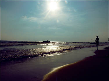 Sunset and the beach