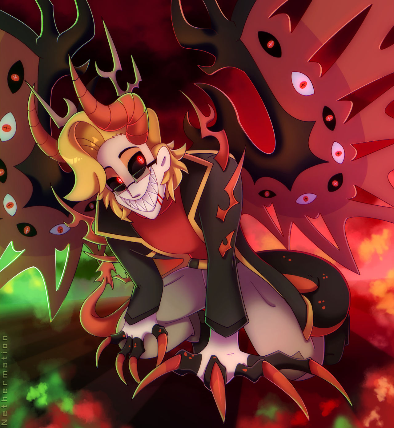 Goretober Mutation Ft. Neal demon Hazbin hotel AU by Nethermation on ...