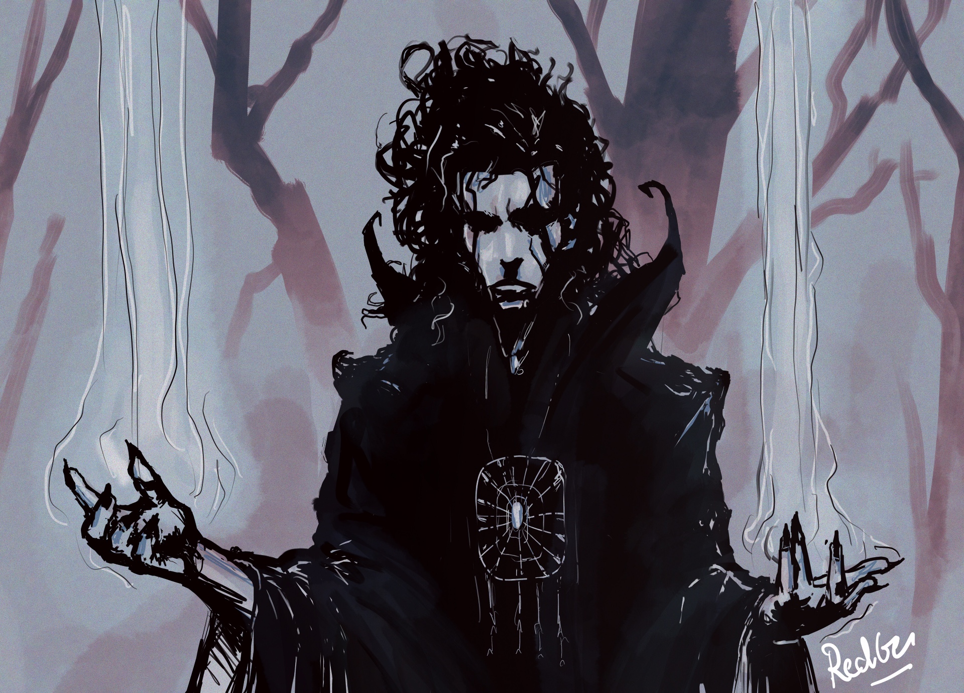 Master Menacing and Mysterious Spell Caster necromancer