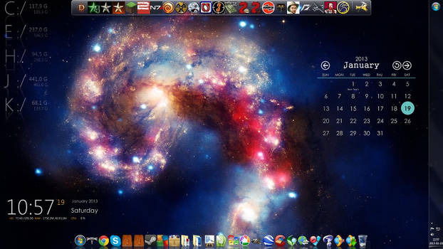 Nebula desktop customization.