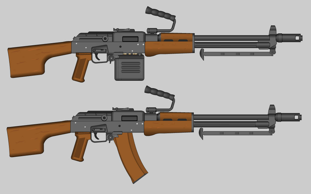 Belt Fed AK SAW by PatTheGunartist
