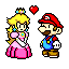 Peach and Mario love