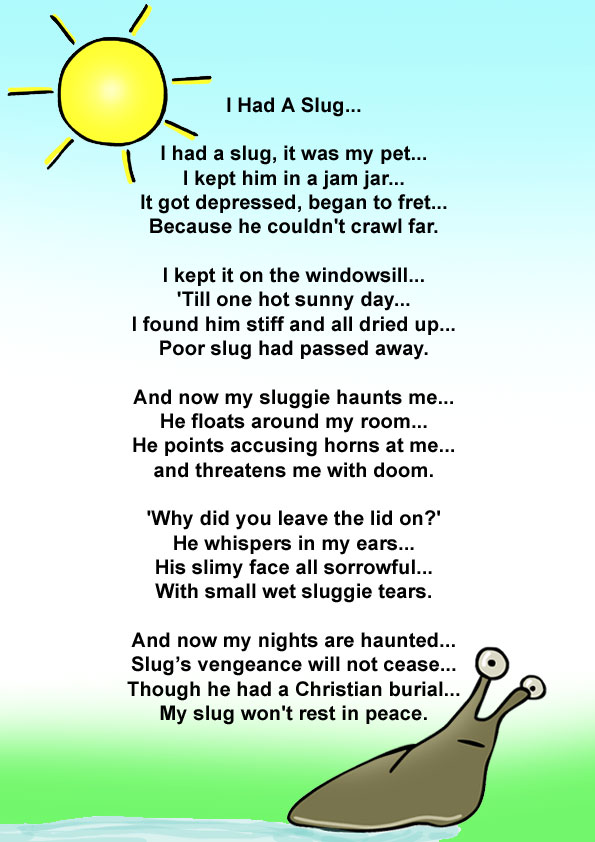 Sluggy Poem Print