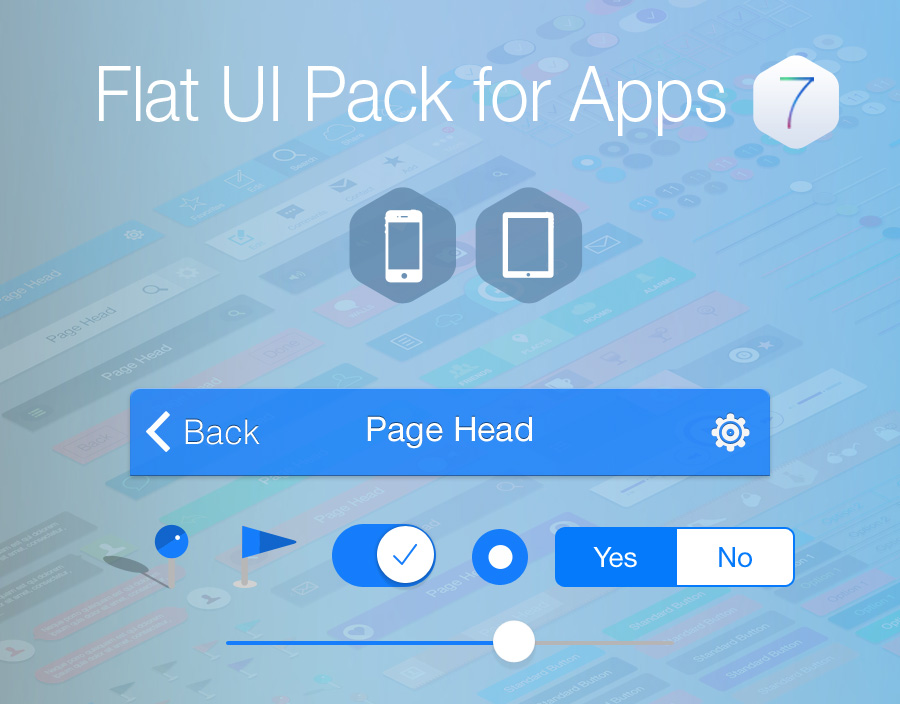 Flat UI Pack for iOS 7 Apps