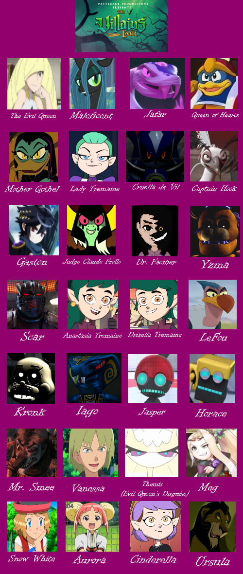 The Villains Lair Recast (Recasting Disney) by Empoleontrap5555 on ...