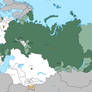 Shortly independent Russia blank map