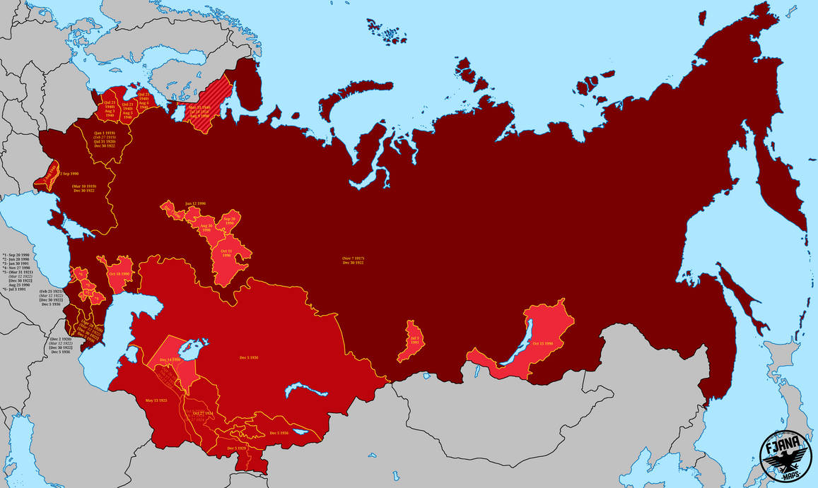 All Soviet Socialist Republics within the USSR by Fjana on DeviantArt