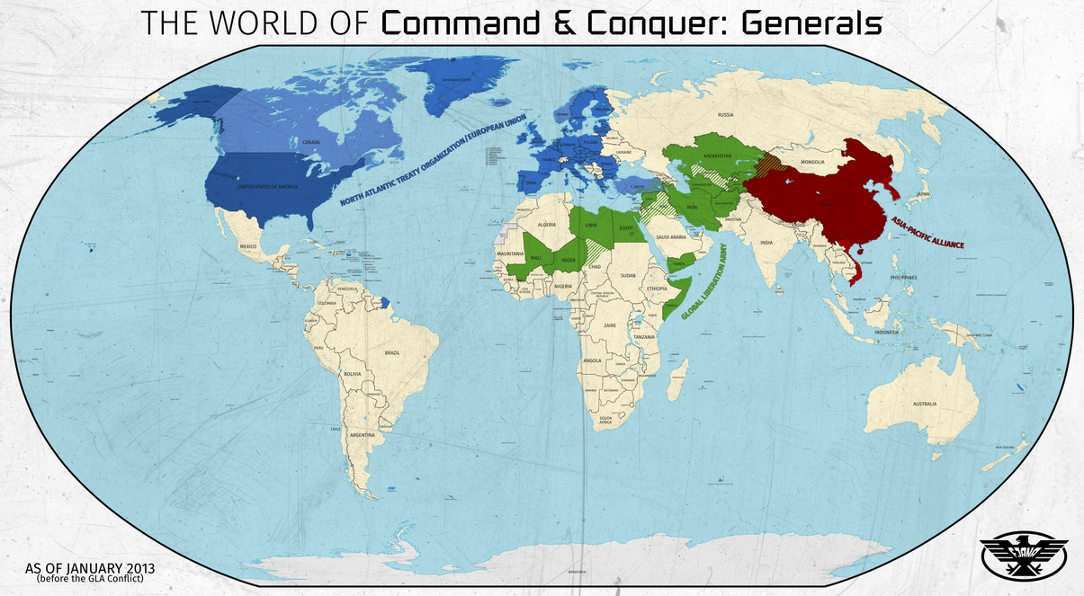 Combatance Command Map The World of: Command Conquer - Generals by Fjana on DeviantArt