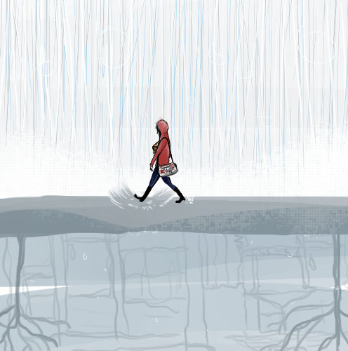 Walking Home In The Rain By Annit The Conqueror On Deviantart
