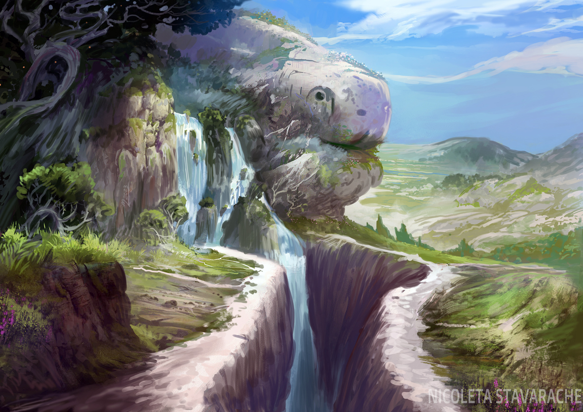 Turtle waterfall by lavam00 on DeviantArt