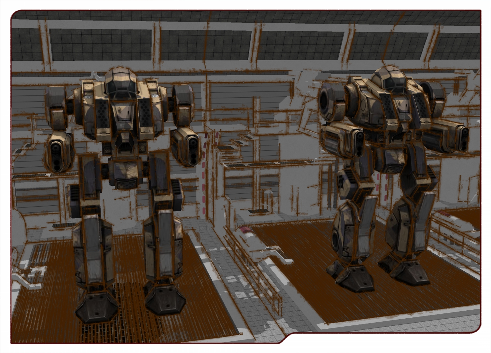 Dervish's in the mechbay ready for deployment