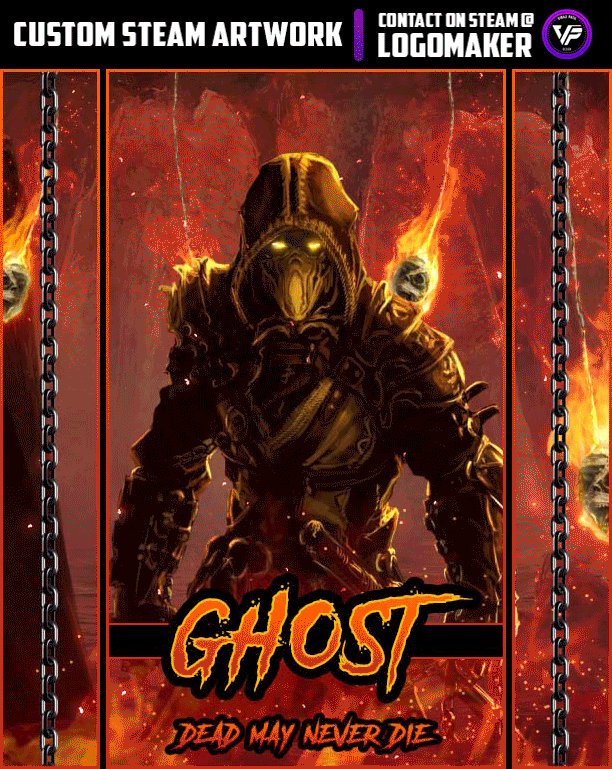 Ghost - Custom Steam Profile Artwork Showcase fire by Logomaker-steam ...