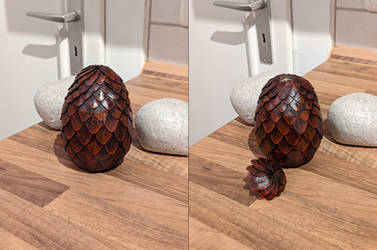 Game of Thrones - Dragon Egg V2 (hidden flask) by JesterMalcolm