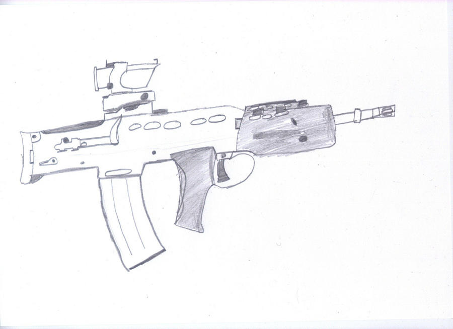 Sa80 Rifle Drawing SA80 Sketch by TriggerMan2010 on DeviantArt