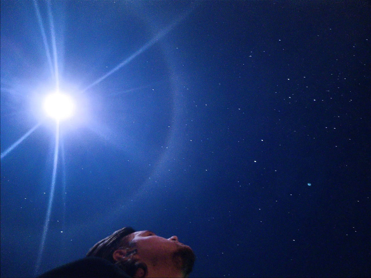 Looking at the moon with Halo