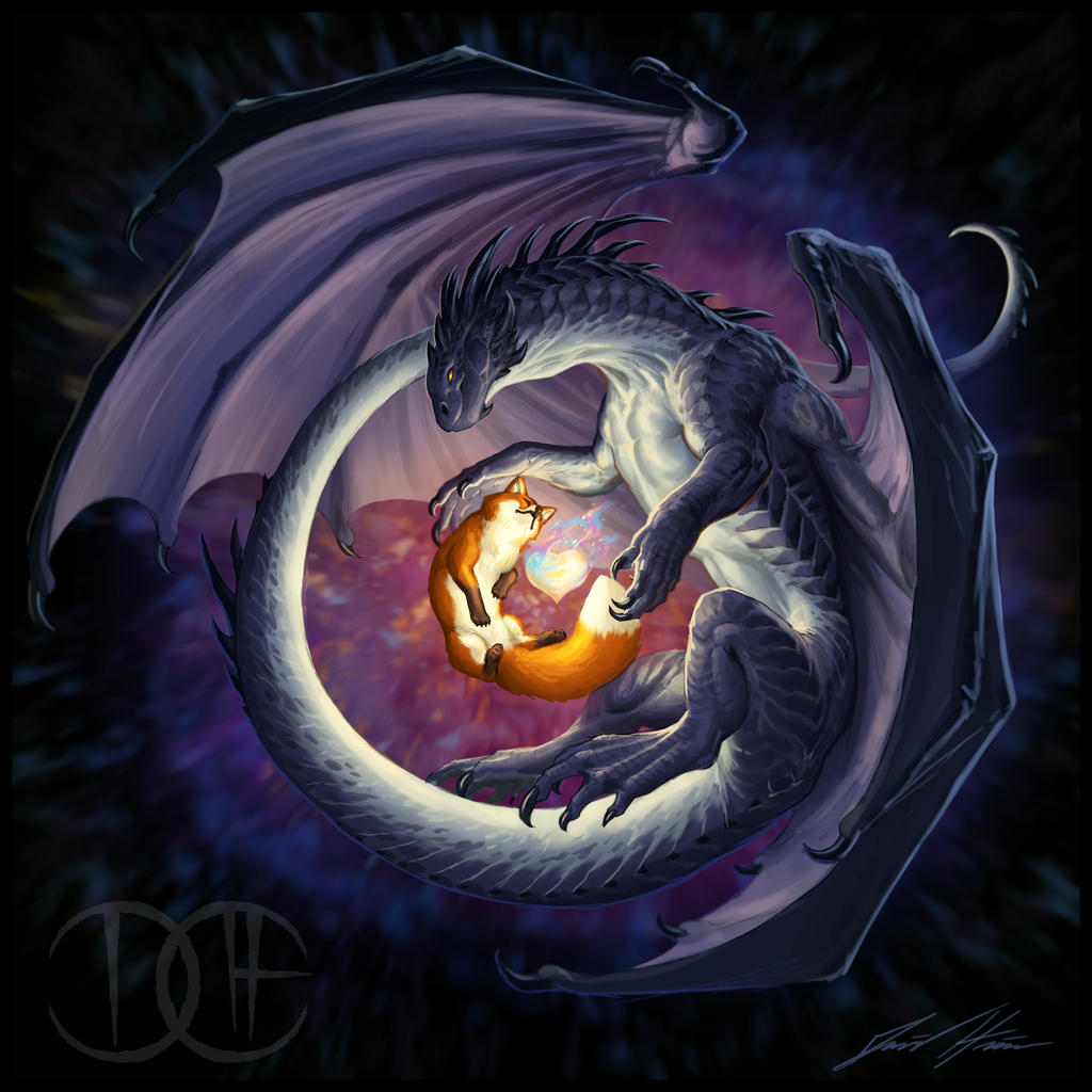 Fox Dragon Deviantart Dragon and Fox by Trollfeetwalker on DeviantArt