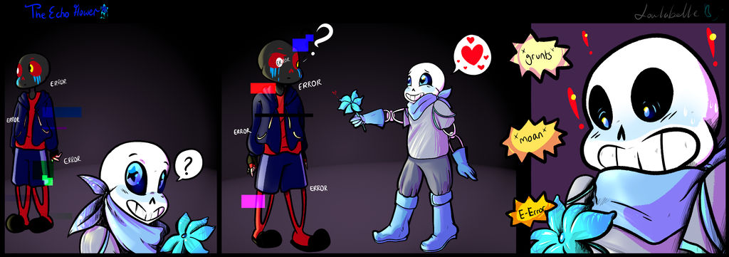 Blueberry Error Blueberry X ERROR! Sans: The Echo Flower. by LoulabeIIe on DeviantArt