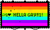 Stamp 001: Hella Gay ! ! 1 !