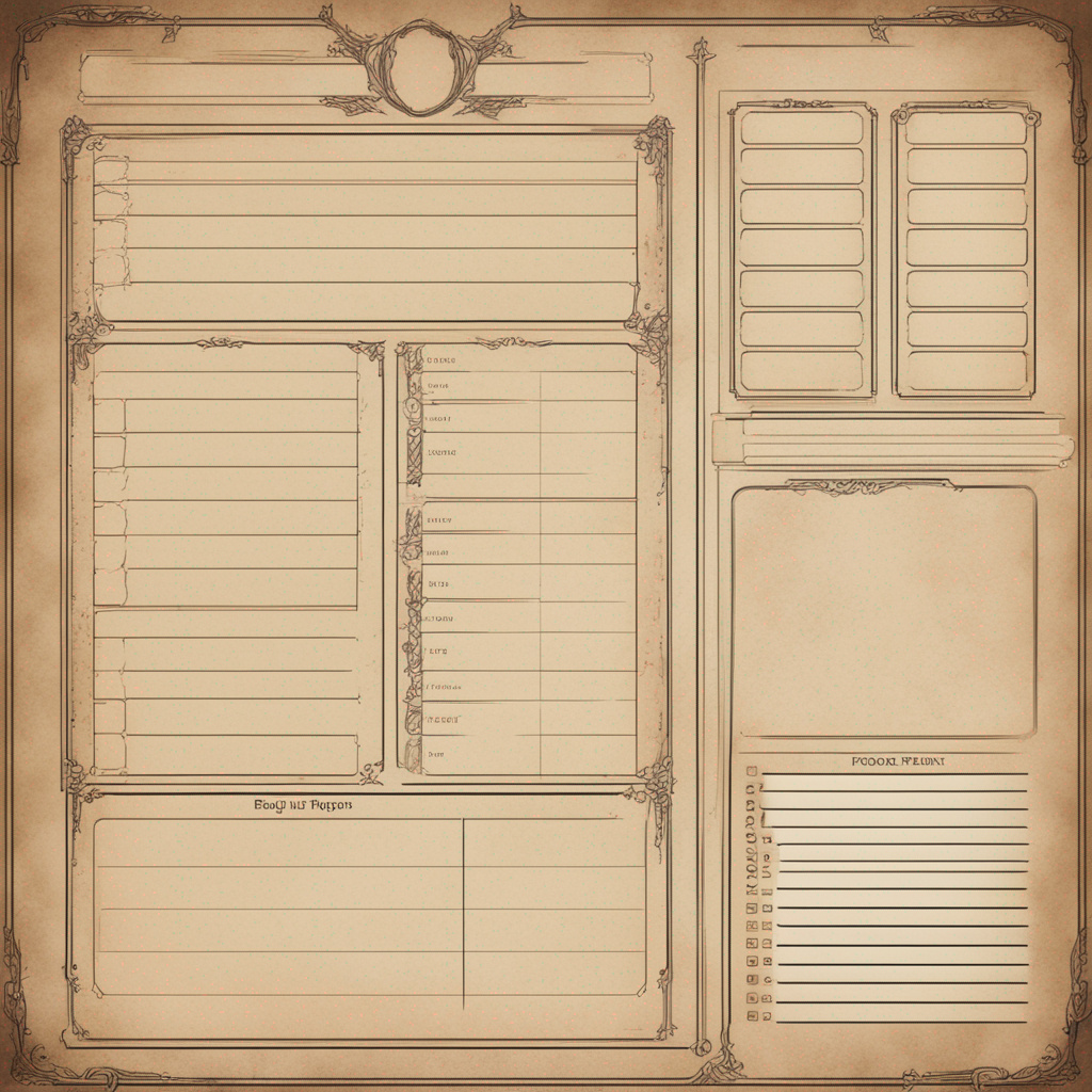Rpg Note Sheet Blank RPG Character Sheet Ai 2 by jimmybanthrall2nd on DeviantArt