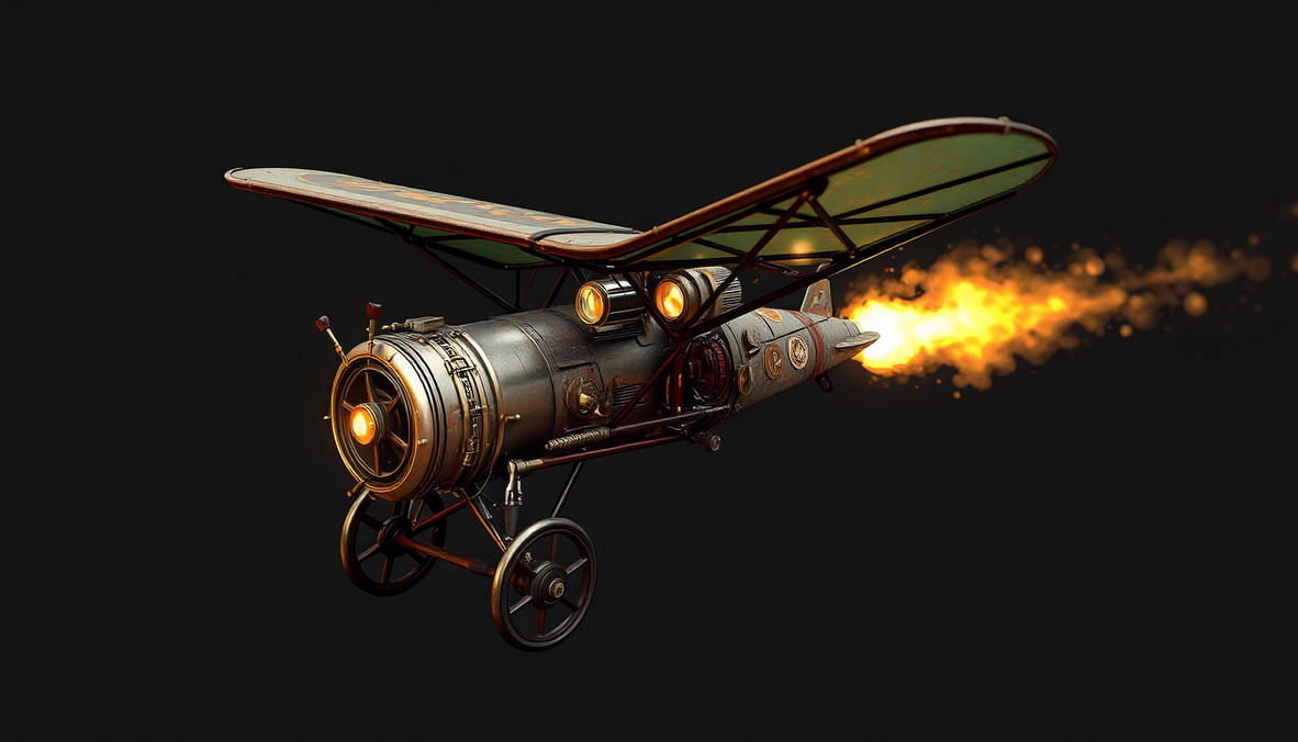 Steampunk Flying drone A I Concept