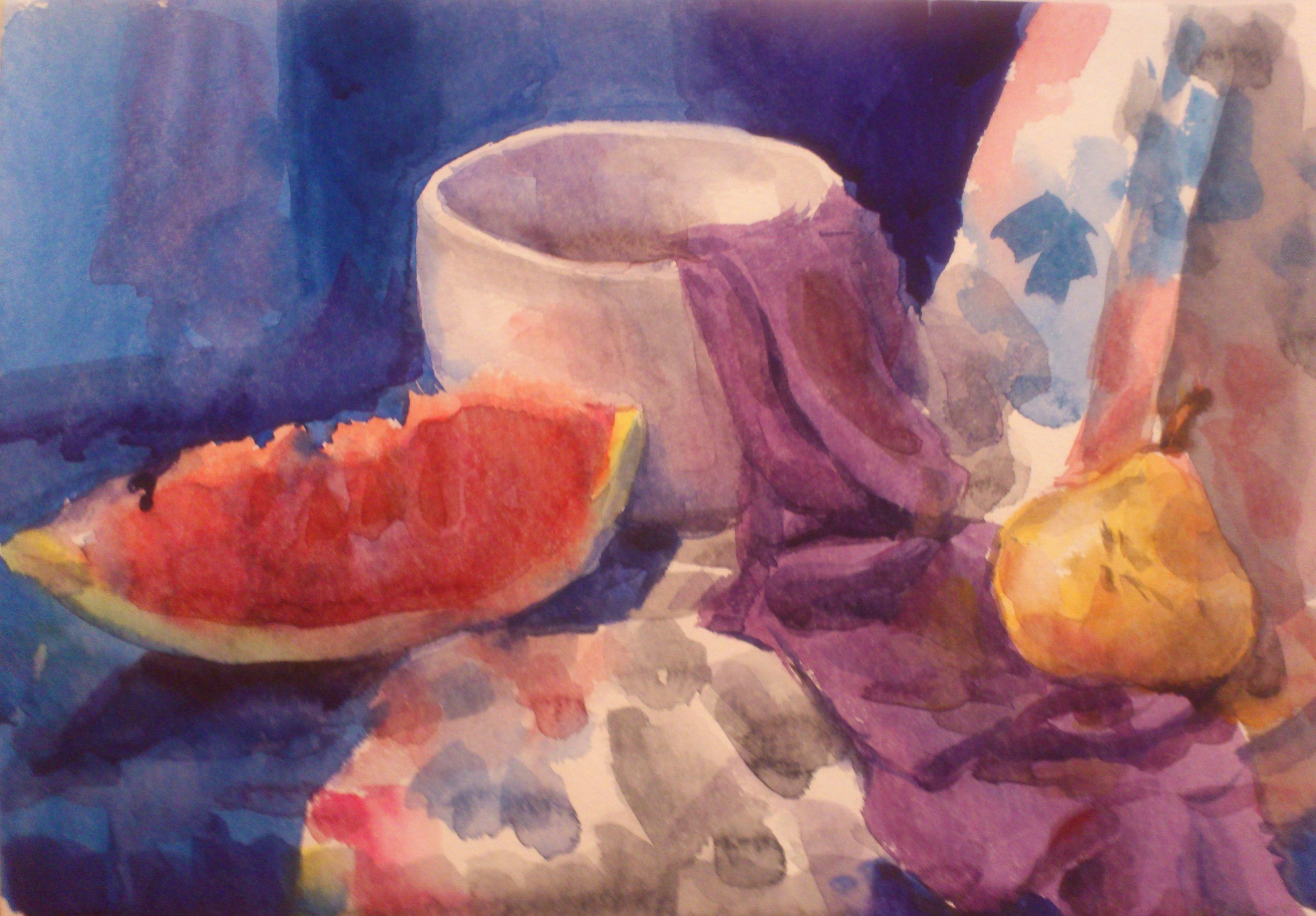 Still life with watermelon