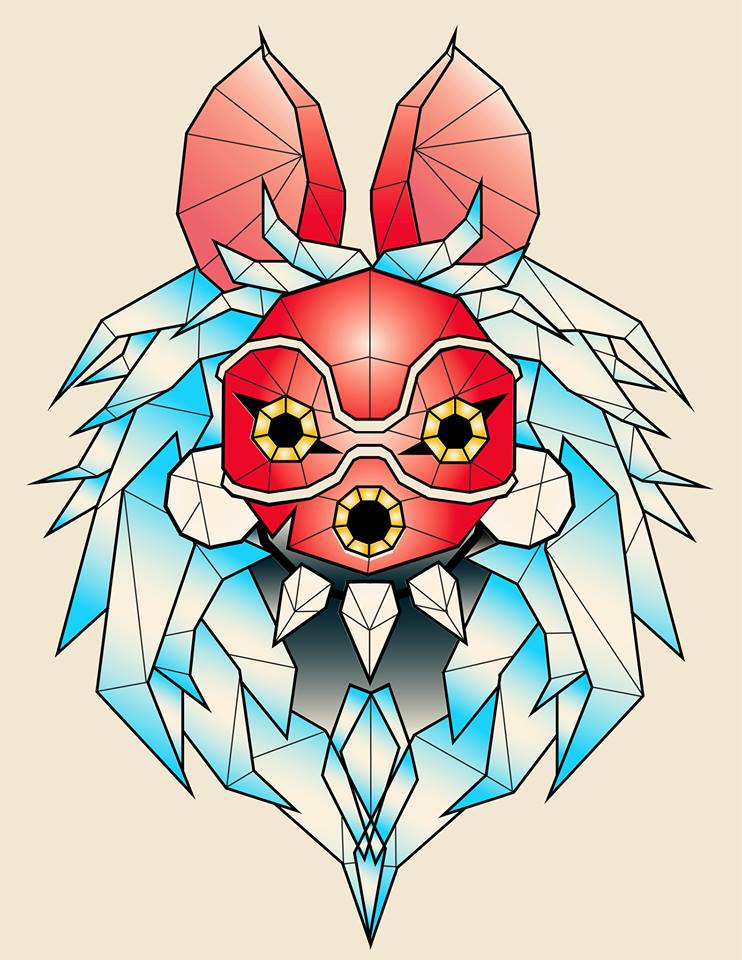 Mononoke Hime Tattoo Design by TragykMagyk on DeviantArt Mononoke Hime Tattoo Design by TragykMagyk on DeviantArt