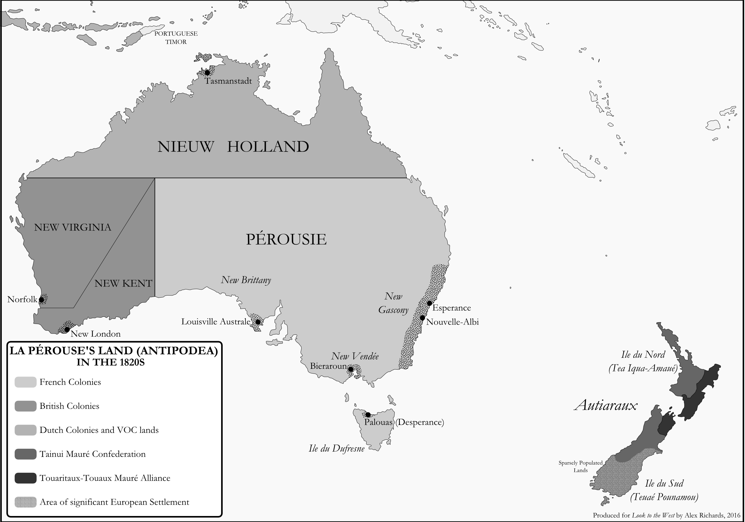 Vol 2: Antipodea and Autiaraux c. 1825 by ImperatordeElysium on DeviantArt